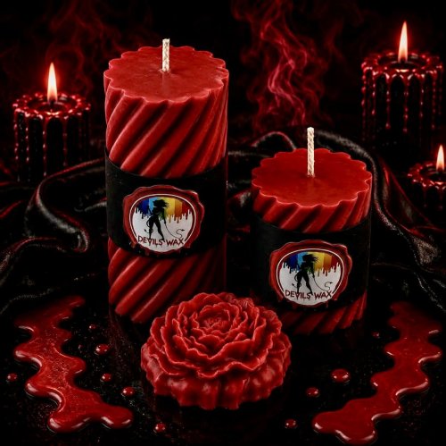 Red Large Pillar Candle