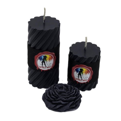 Black Large Pillar Candle