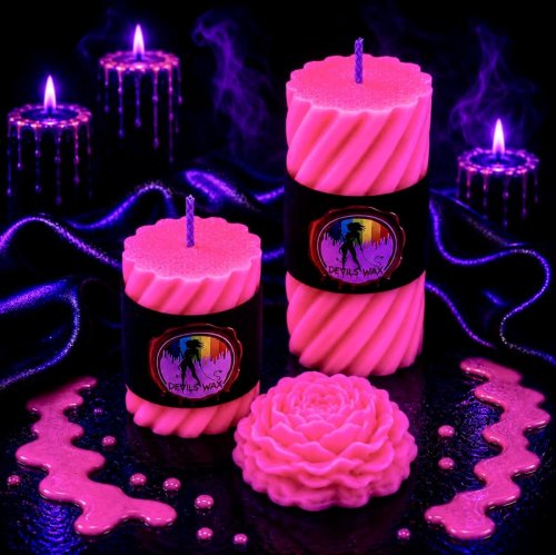 UV Pink Large Pillar Candle