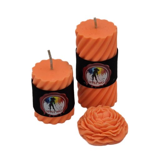 UV Orange Large Pillar Candle