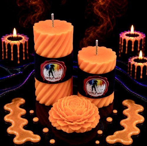 UV Orange Large Pillar Candle