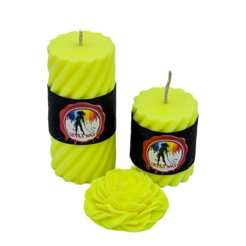 UV Yellow Large Pillar Candle
