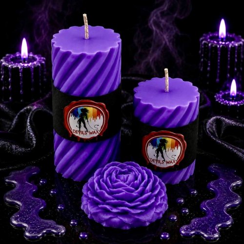 UV Purple Large Pillar Candle