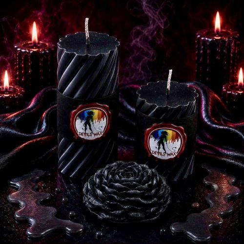 Black Small Pillar Candle
